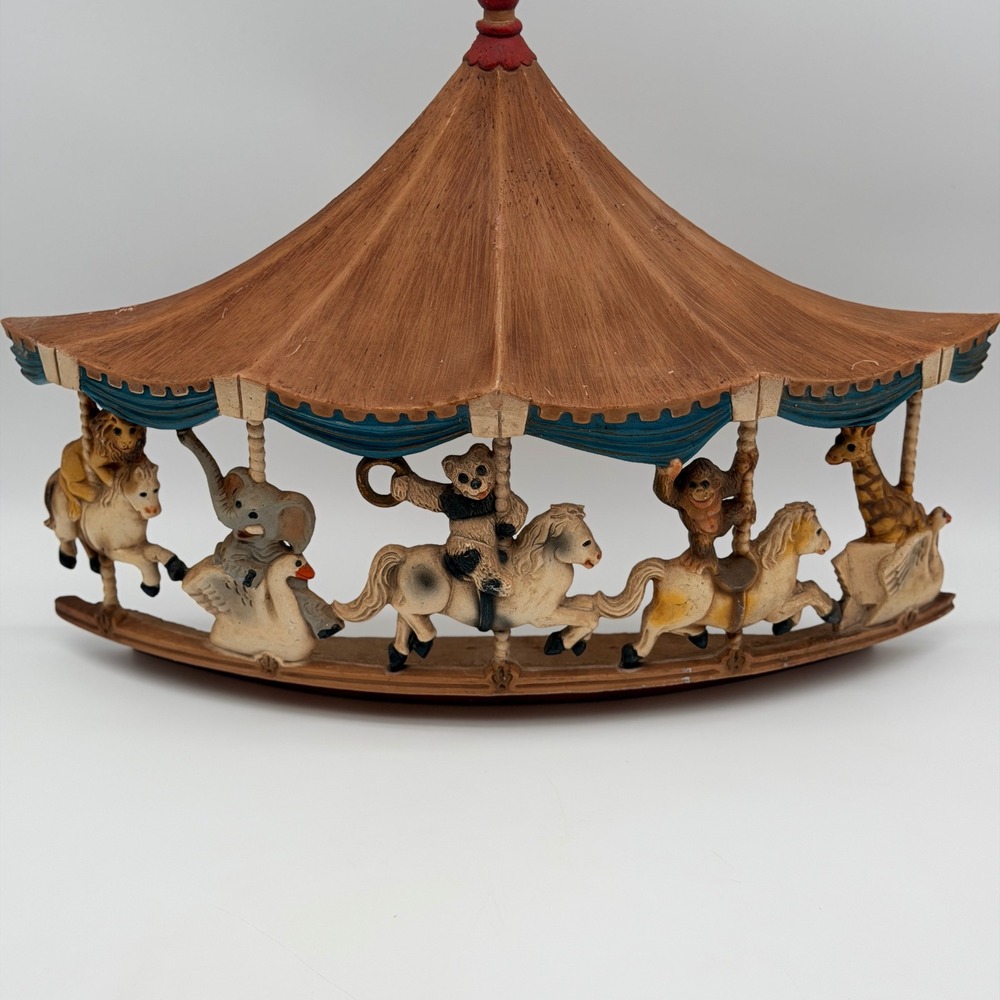 Vintage‎ 1979 Universal Sanctuary Corp Circus Animal Carousel Wall Decor 16x22